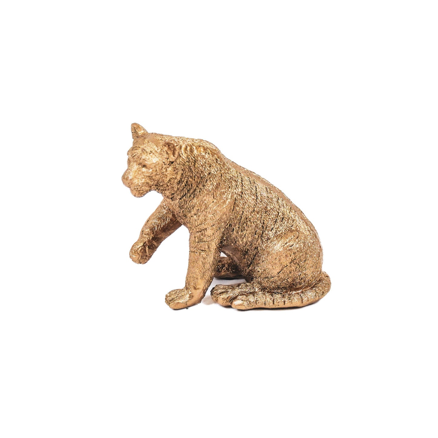 Sitzende Tigerstatue Gold