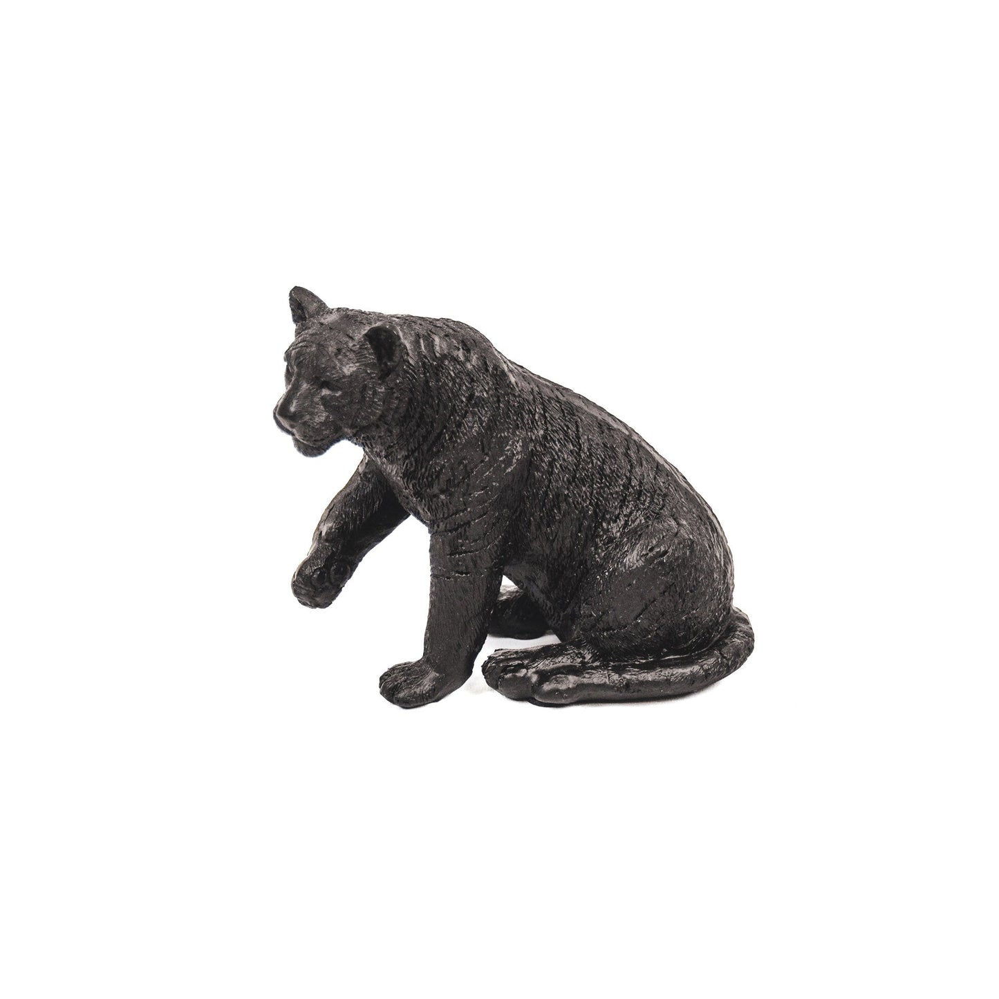 Sitzende Tigerstatue Schwarz
