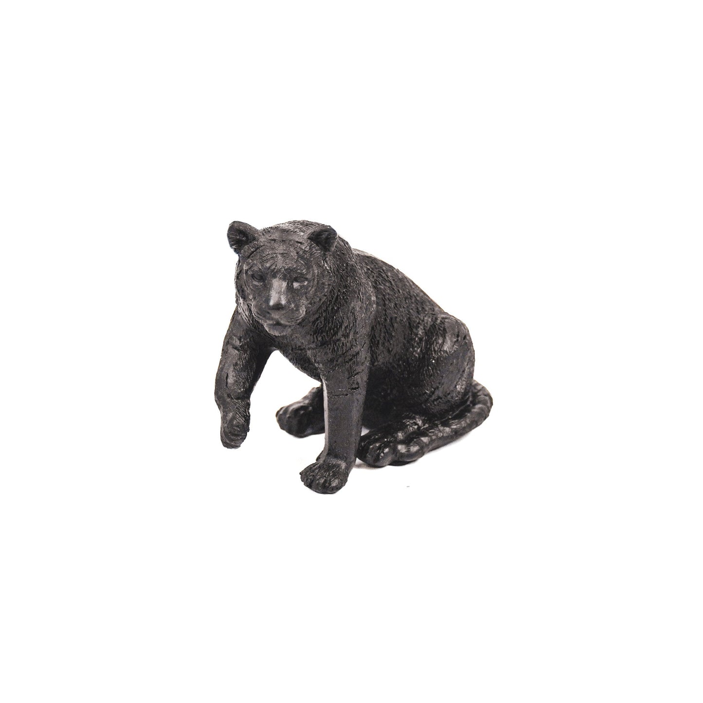 Sitzende Tigerstatue Schwarz