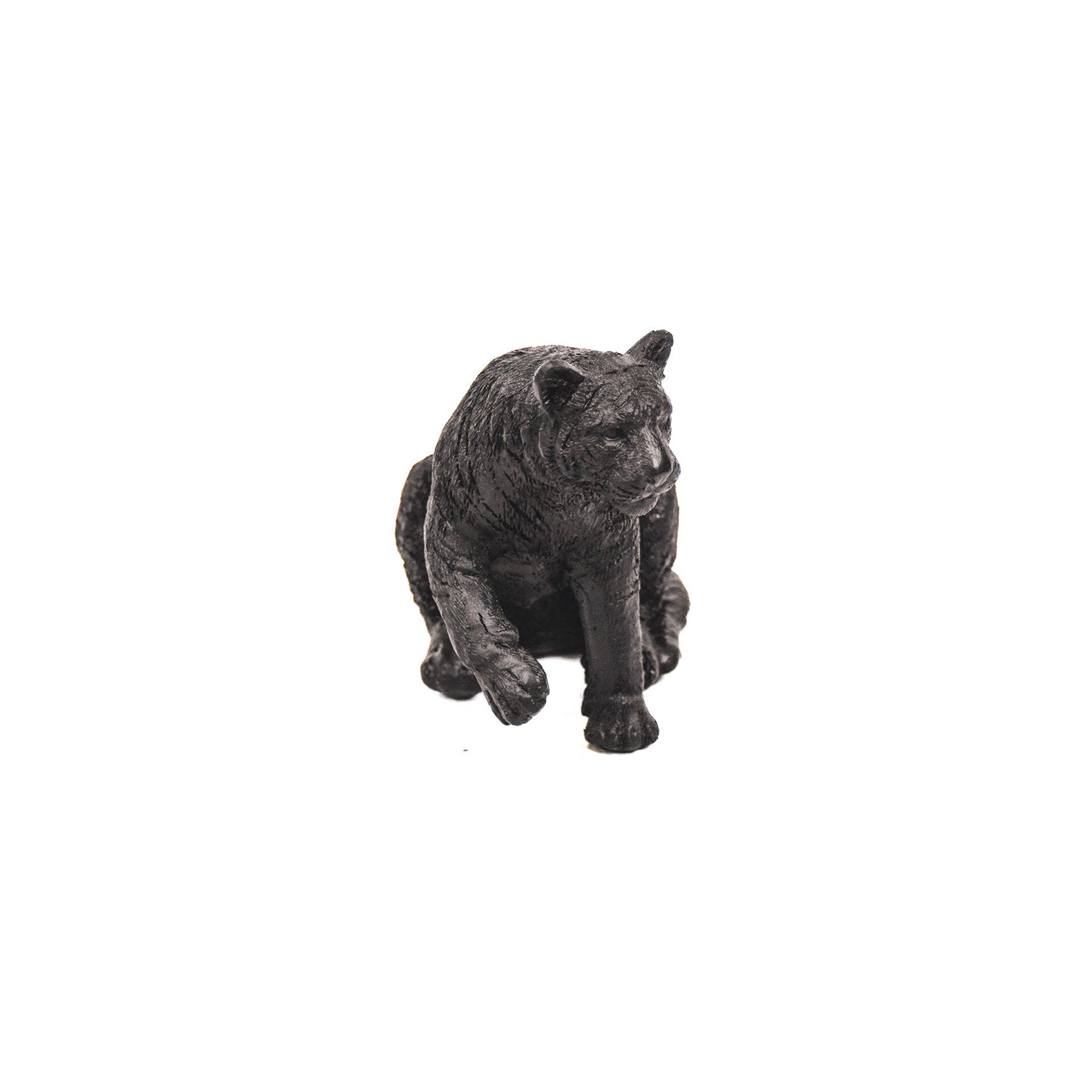 Sitzende Tigerstatue Schwarz