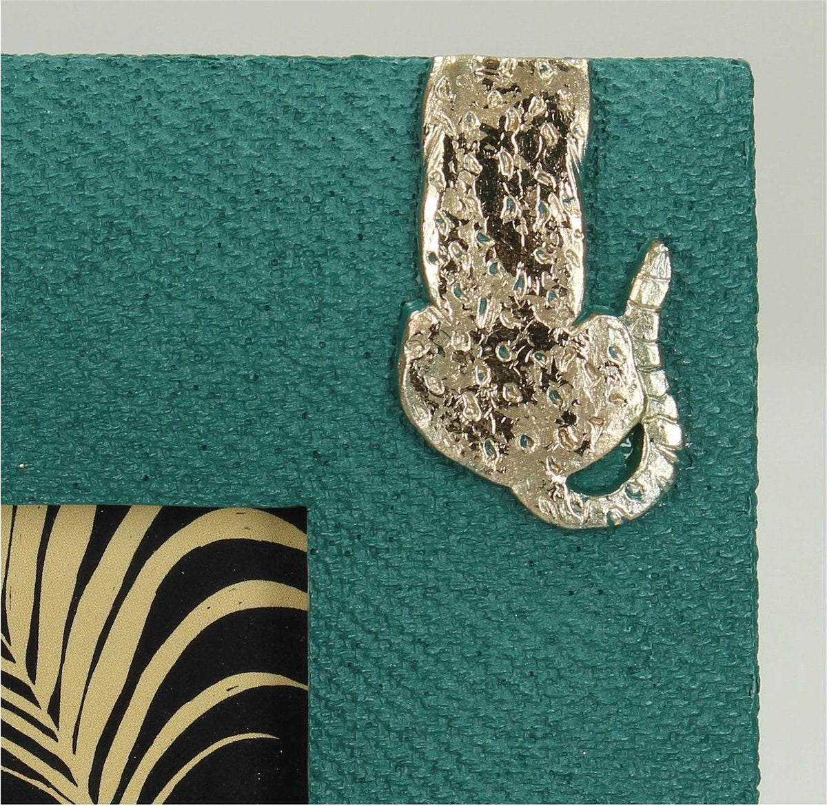 Tiger & Leopard Fotorahmen – Grün mit Gold