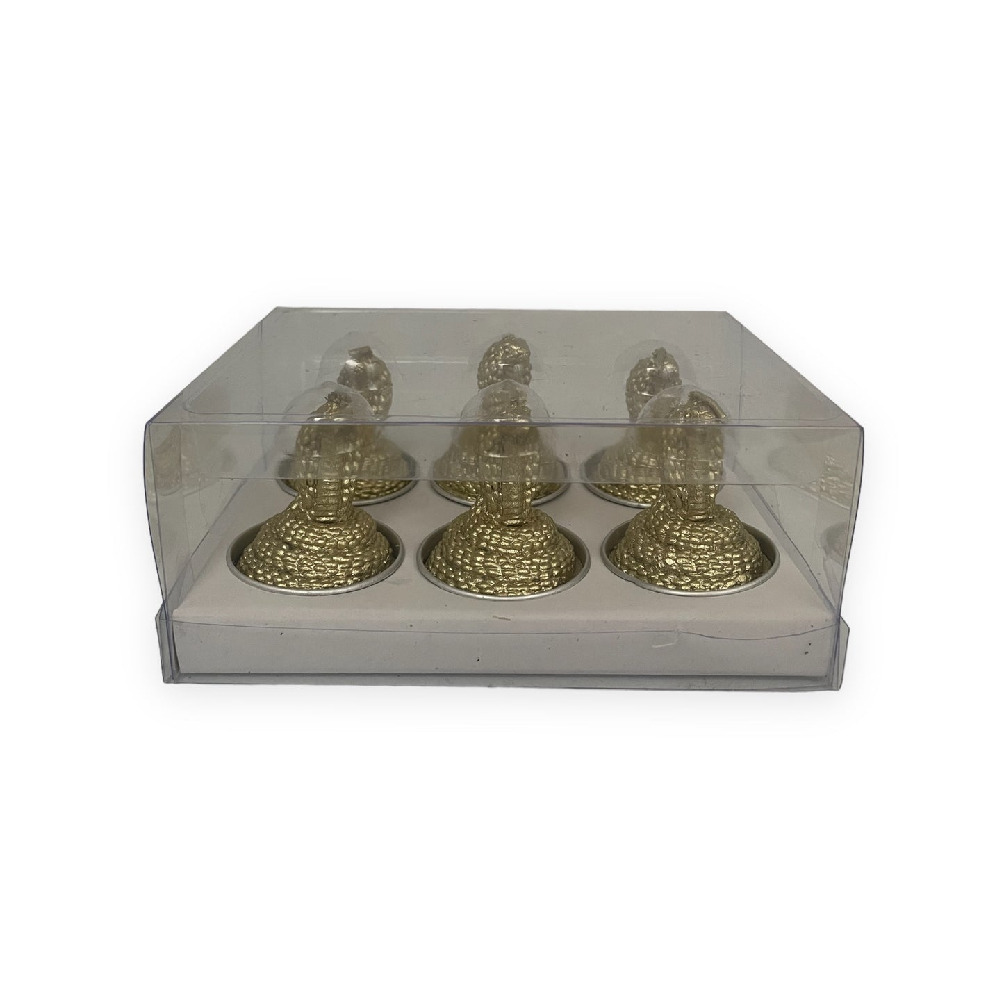 Goudkleurige cobra kaarsjes set van &Klevering (6 stuks)