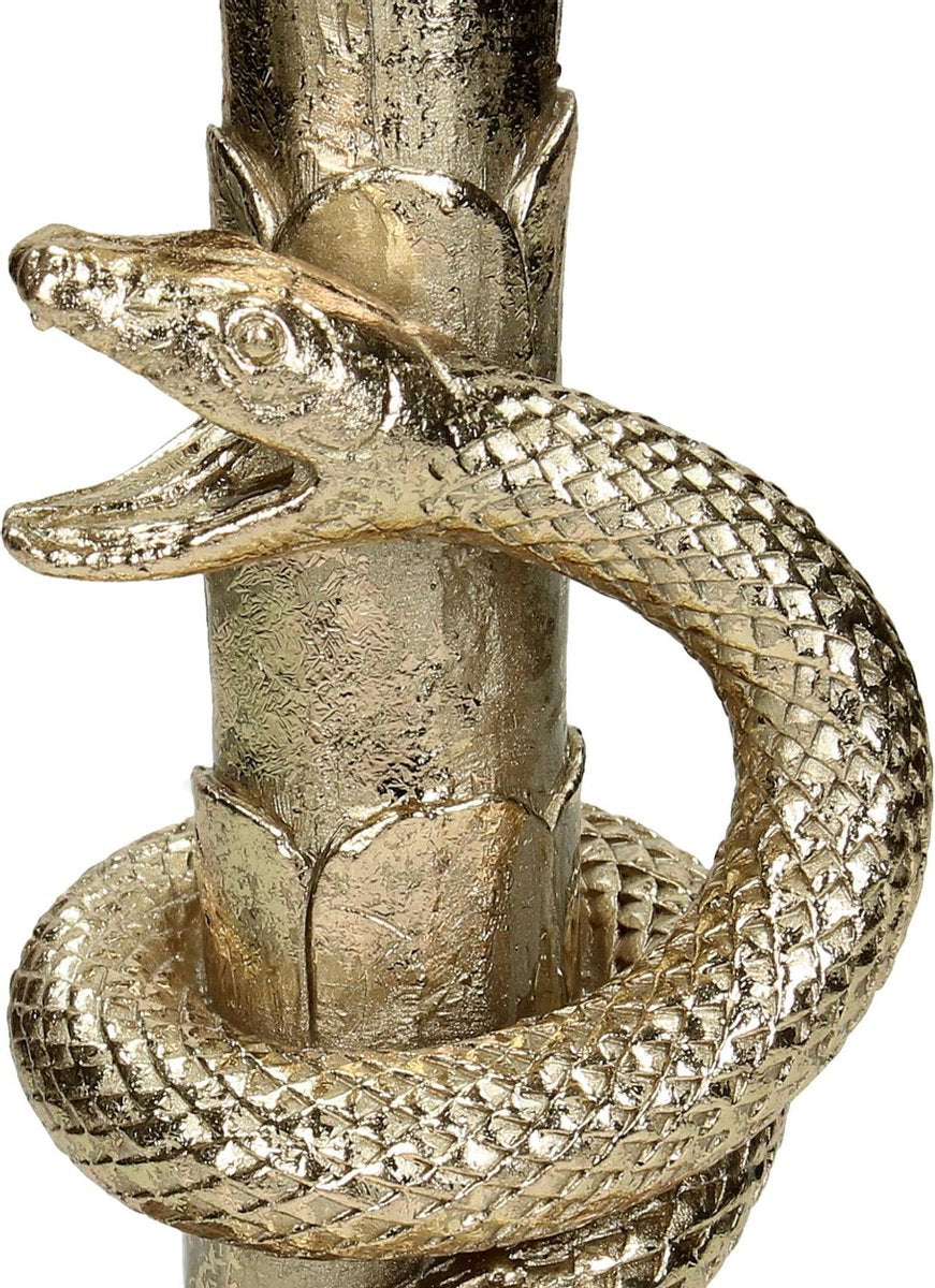Candlestick Snake Champagne color Palm tree 31 cm