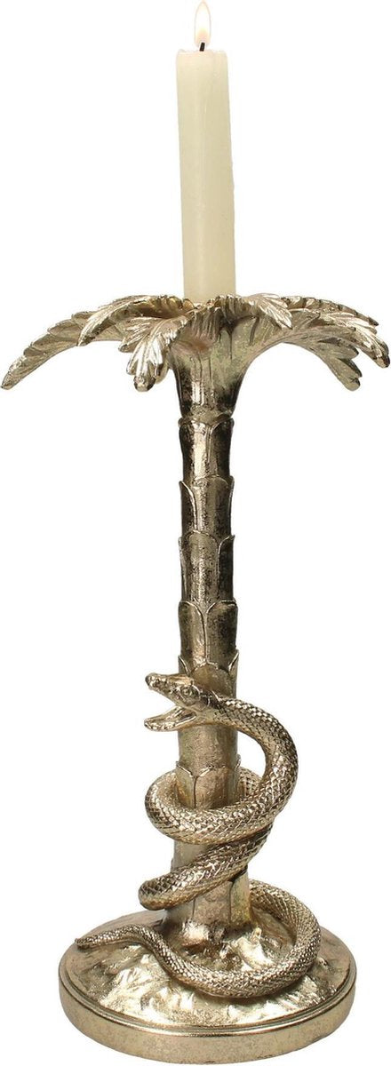 Candlestick Snake Champagne color Palm tree 31 cm