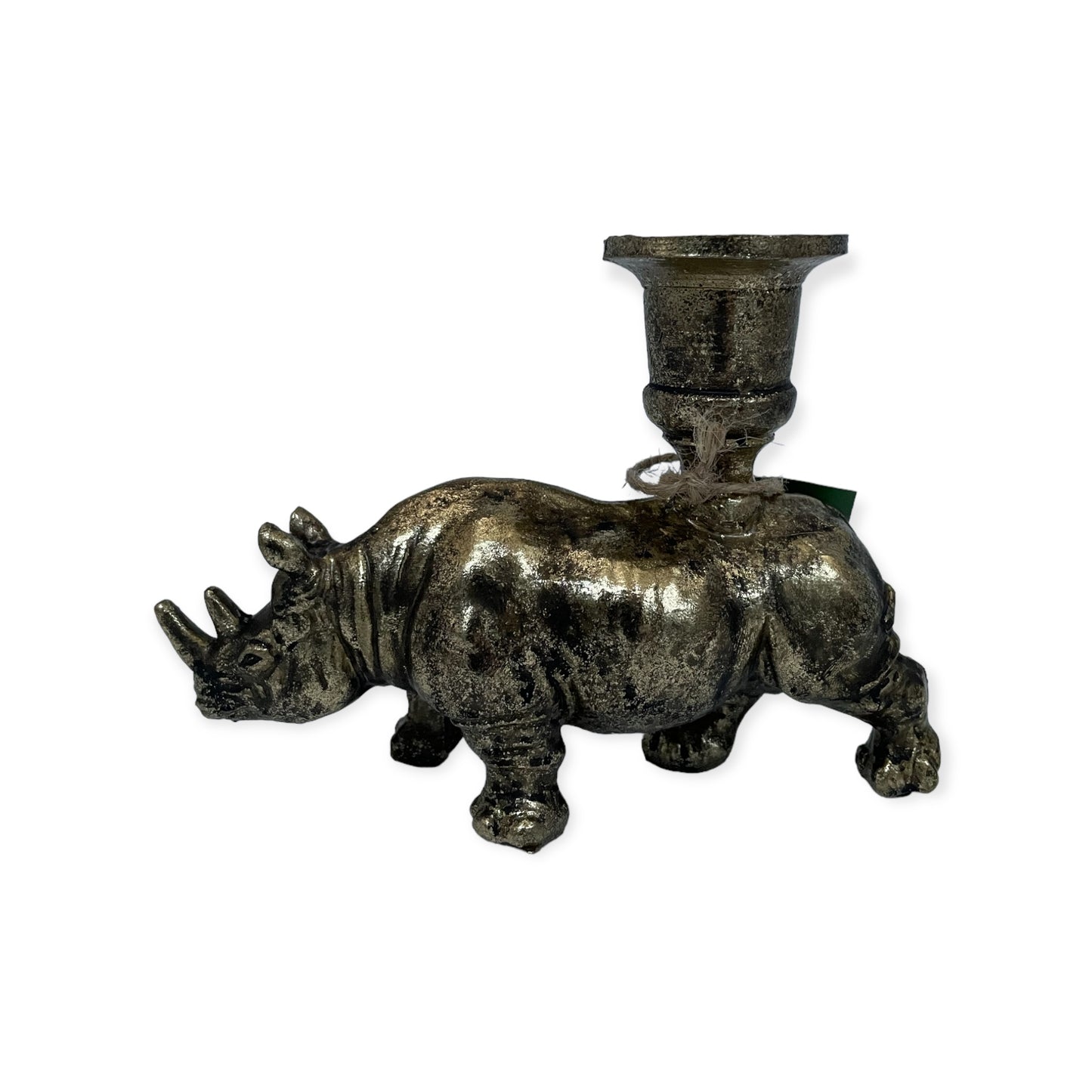 Kandelaar Neushoorn – Brons – Evergreen – 13 cm