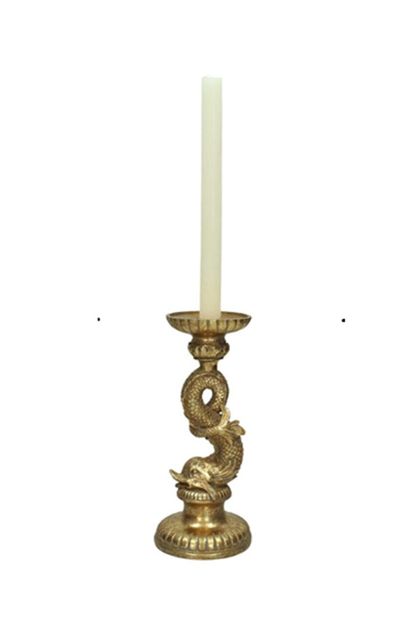Goldener Kerzenständer Fisch – Maritimer Luxus Kerzenhalter