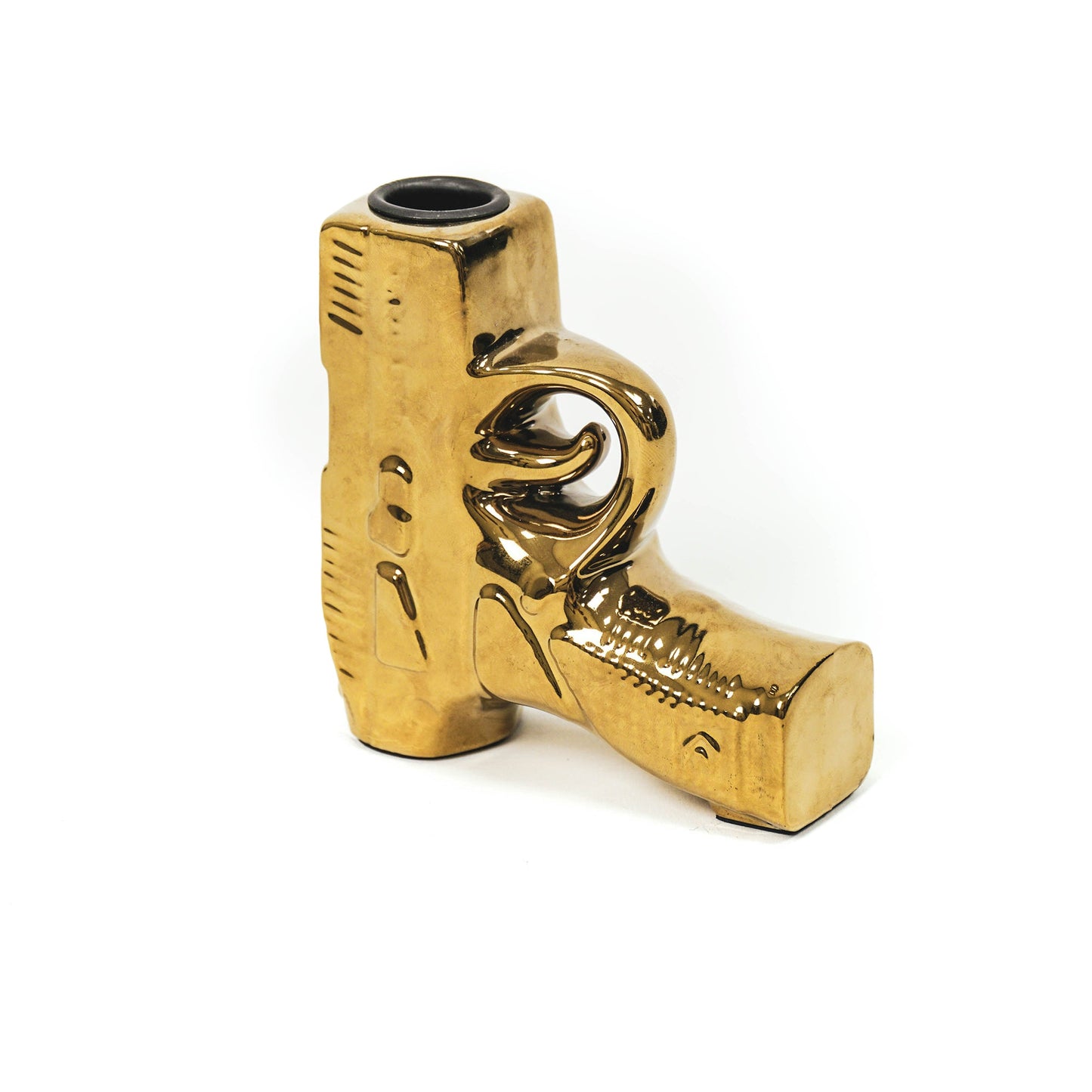 Golden Pistol Candlestick – 12×12 cm