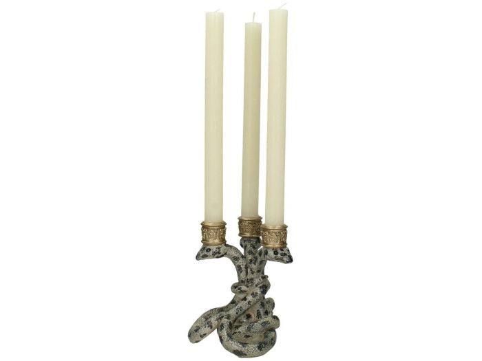 Snake Candle Holder for 3 Candles – Copper Black White