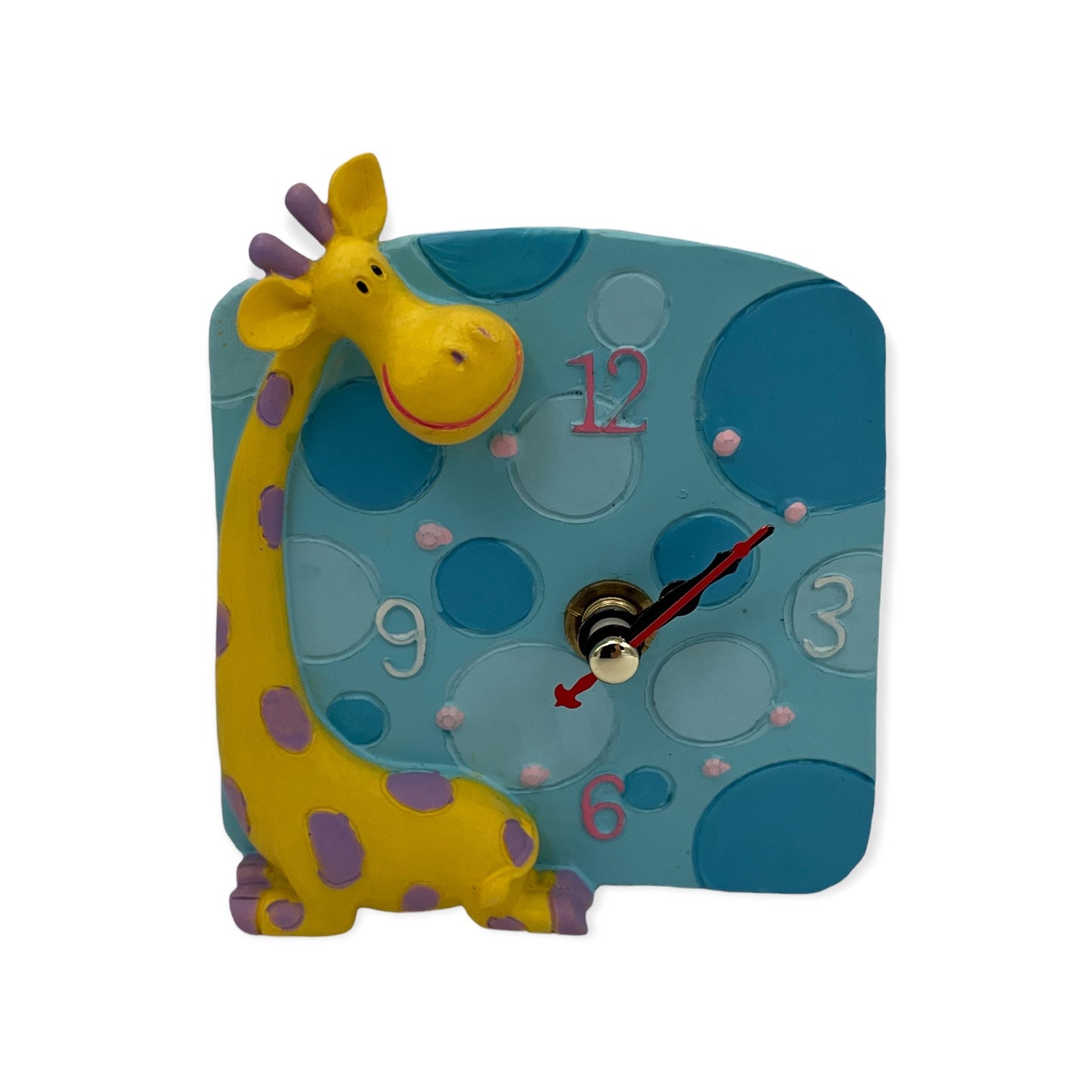 Kinderuhr Giraffe – Ewige Zeit in 4 Farben (9×10 cm)