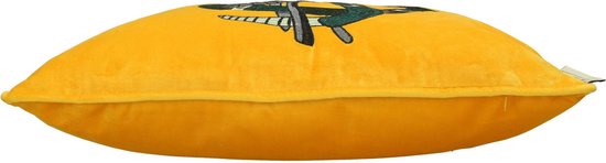 Decorative cushion Snake Velvet Yellow – Luxury eye-catcher