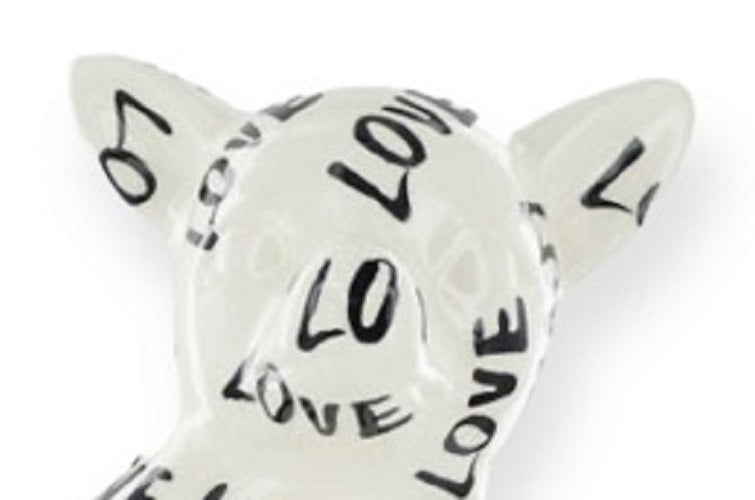Chihuahua Beeld ‘Nanou’ met Love – Keramiek