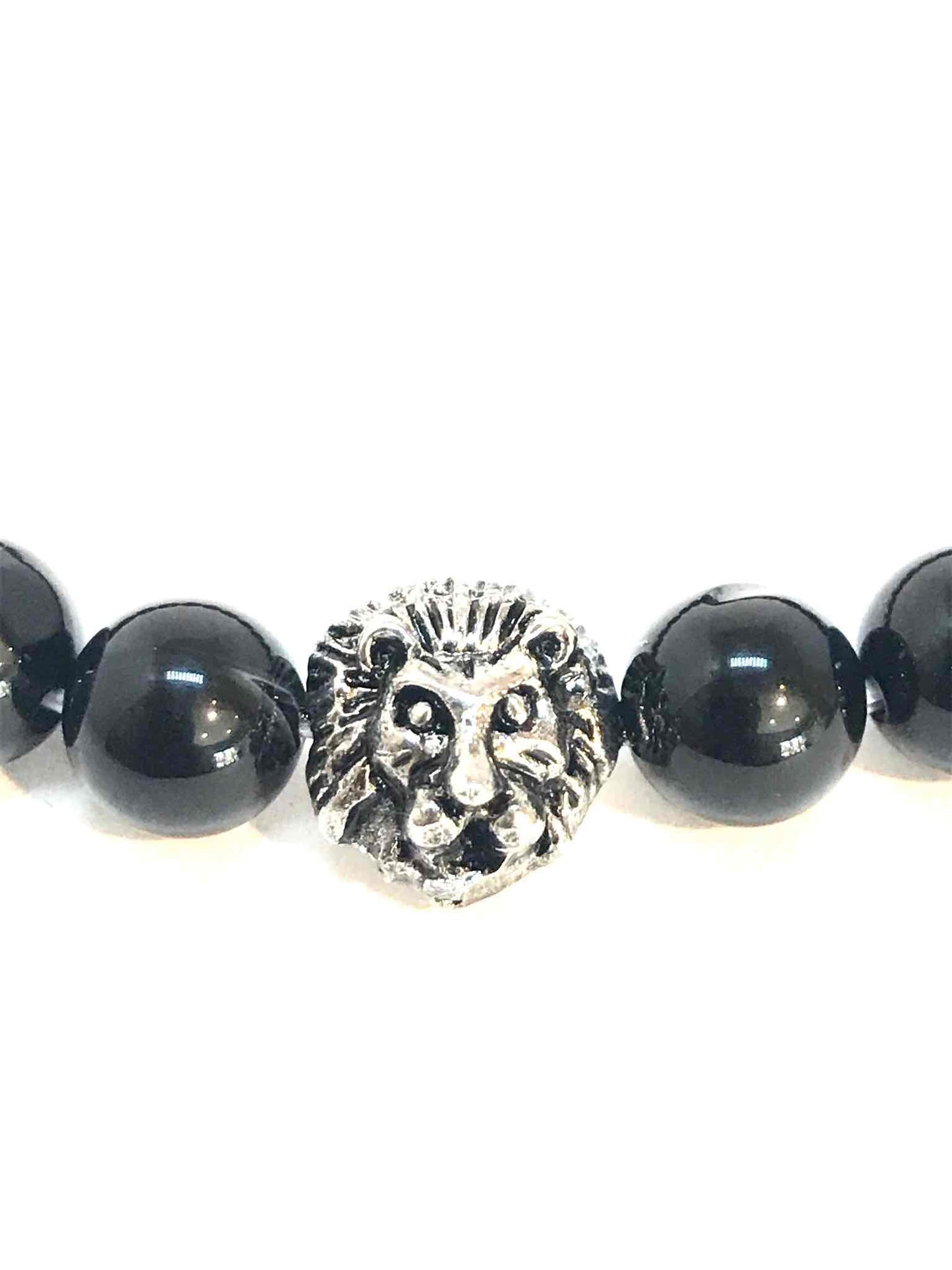 Löwenkopf-Perlenarmband – Unisex in 4 Farben