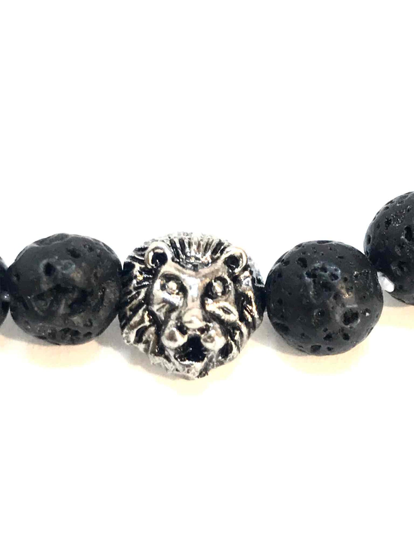 Löwenkopf-Perlenarmband – Unisex in 4 Farben