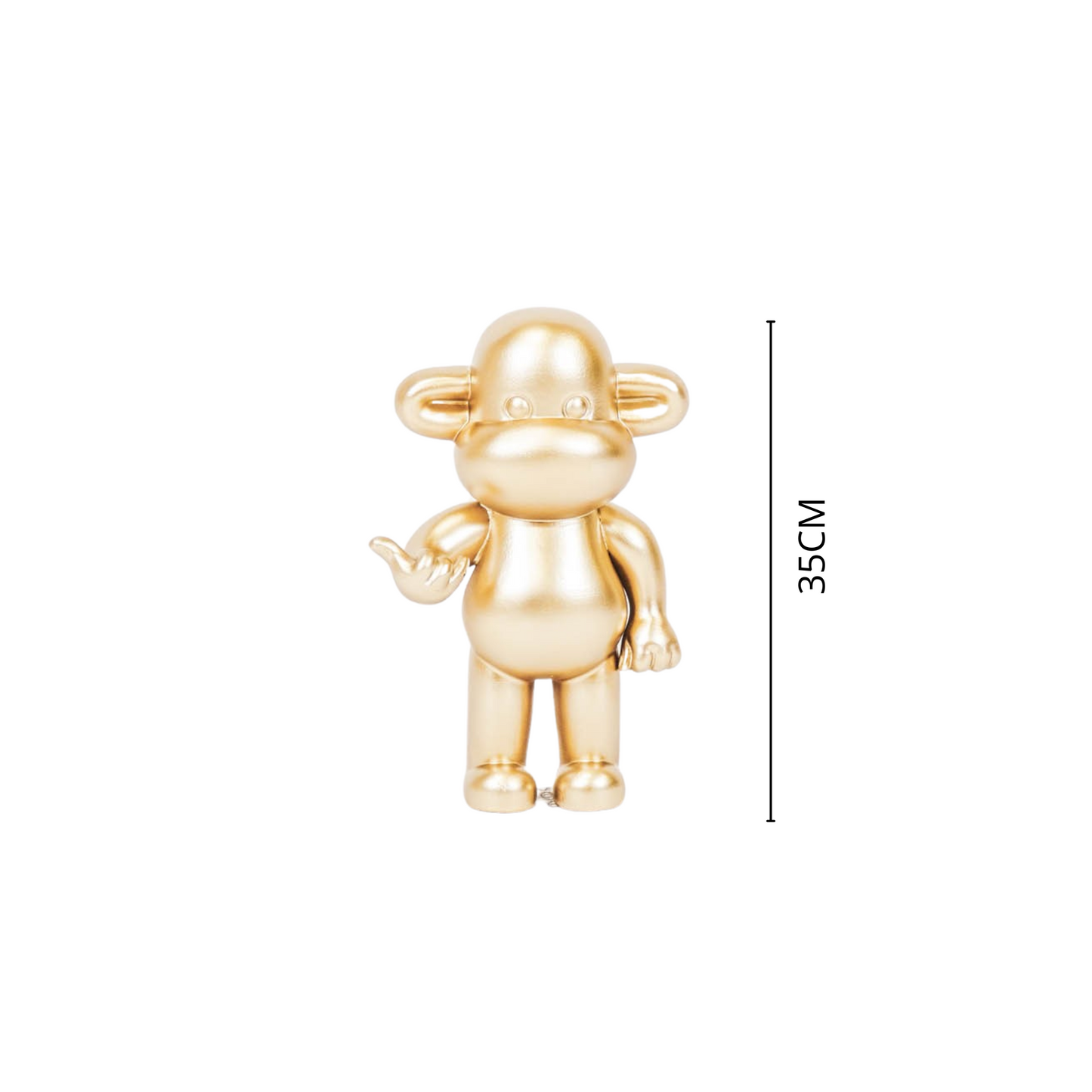 Beeld Aap Hang Loose – Goud, Zwart of Roze | 3 Formaten