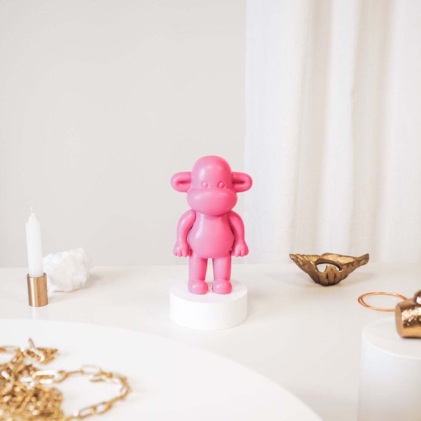 Beeld Aap Hang Loose – Goud, Zwart of Roze | 3 Formaten