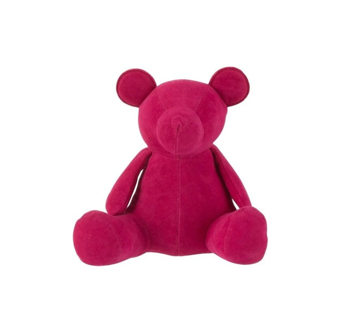 Samt-Teddy in Fuchsia-Flair