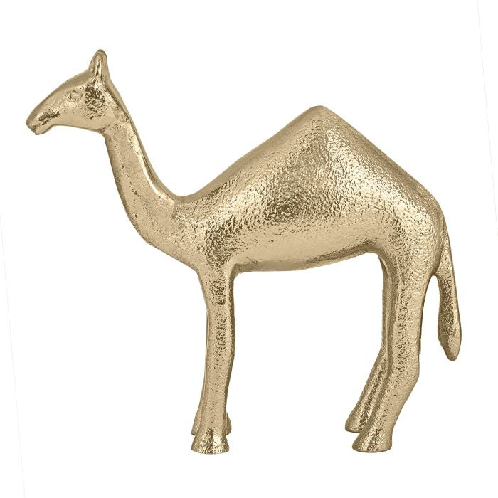 Dromedar-Goldstatue – handgefertigtes Aluminium