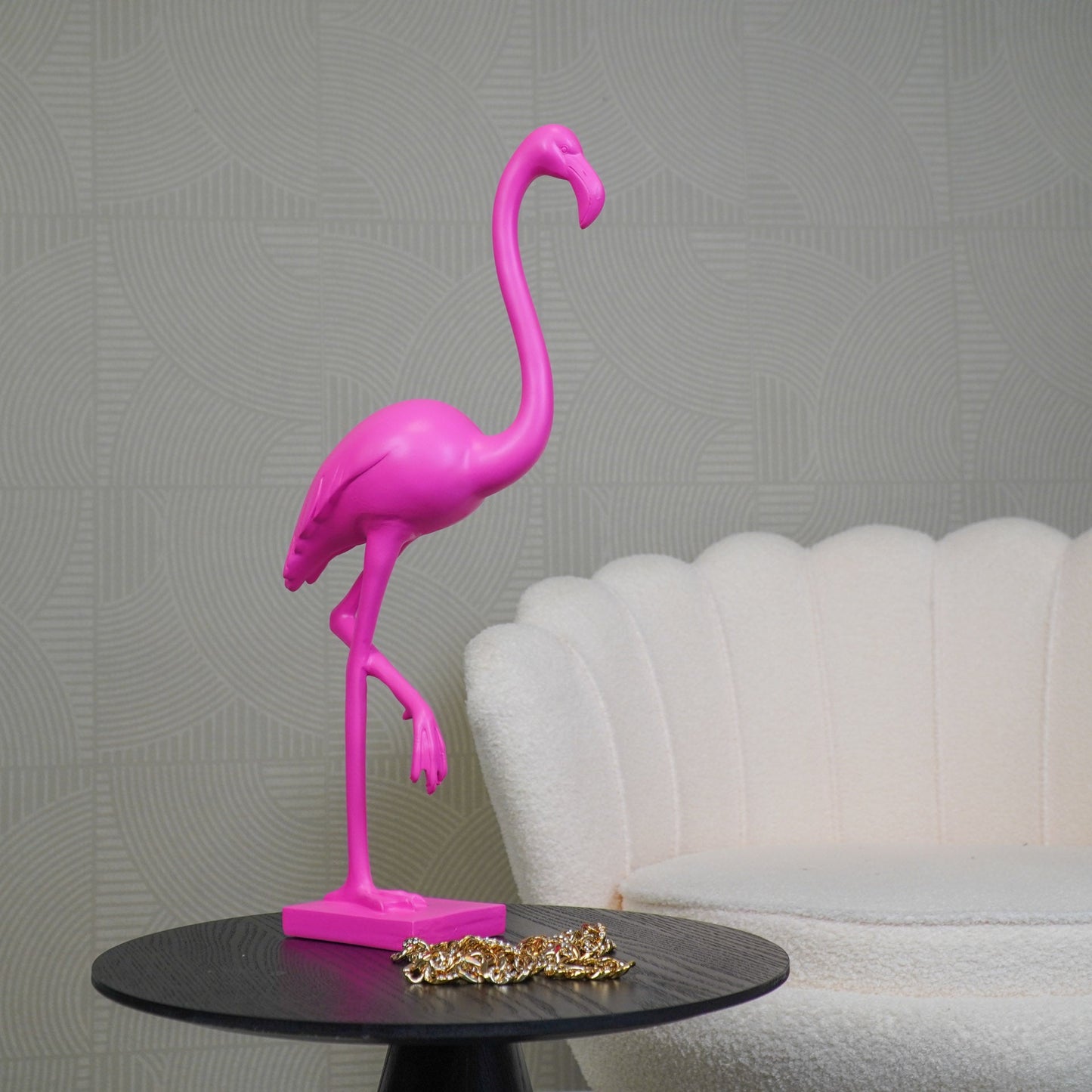 Flamingobeeld Knalroze