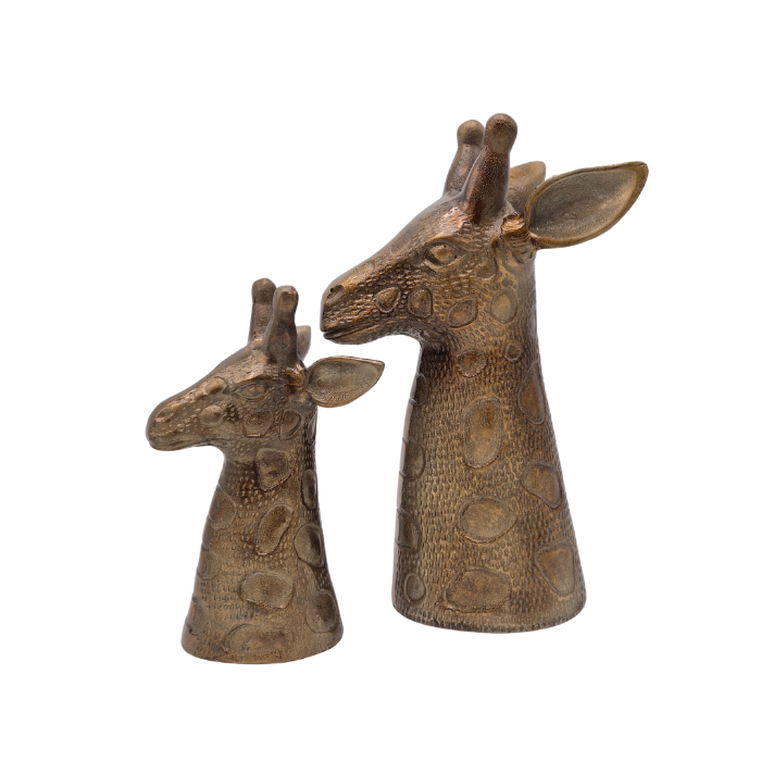 Giraffen-Kopfhörer-Set – Gold-Aluminium (2-teilig)