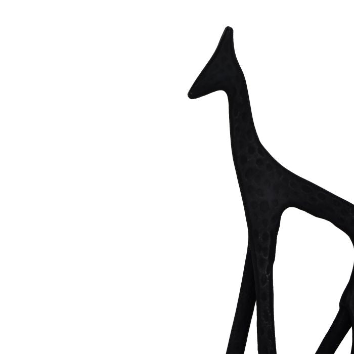 Minimal Giraffe – Black Aluminum 11x17 cm