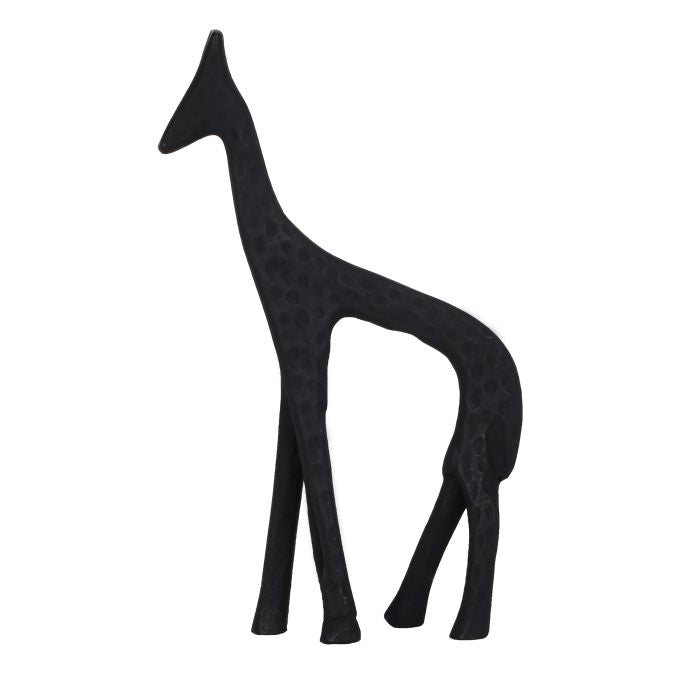 Minimal Giraffe – Black Aluminum 11x17 cm