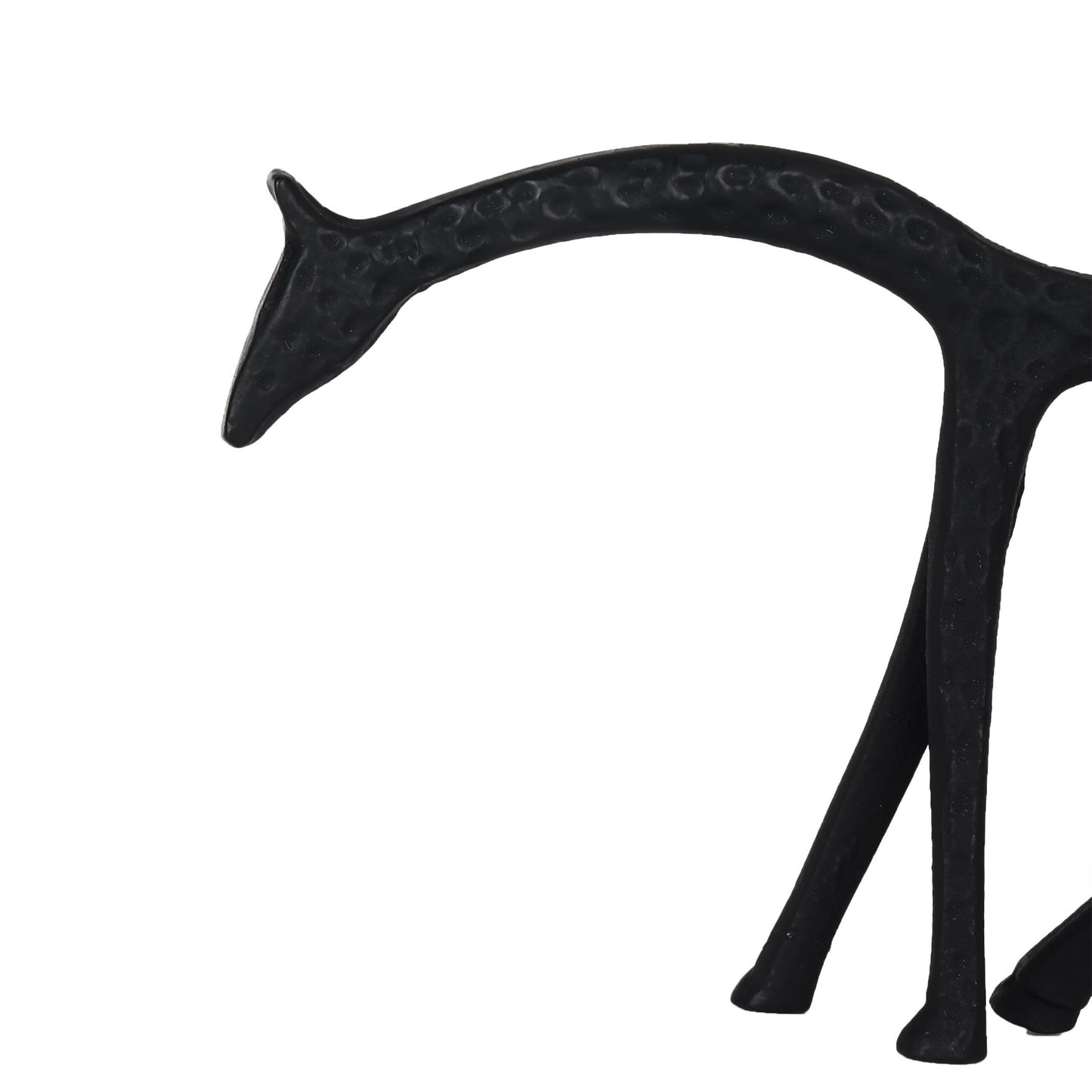 Minimal Giraffe Curve – Zwart Aluminium 16,5x11 cm