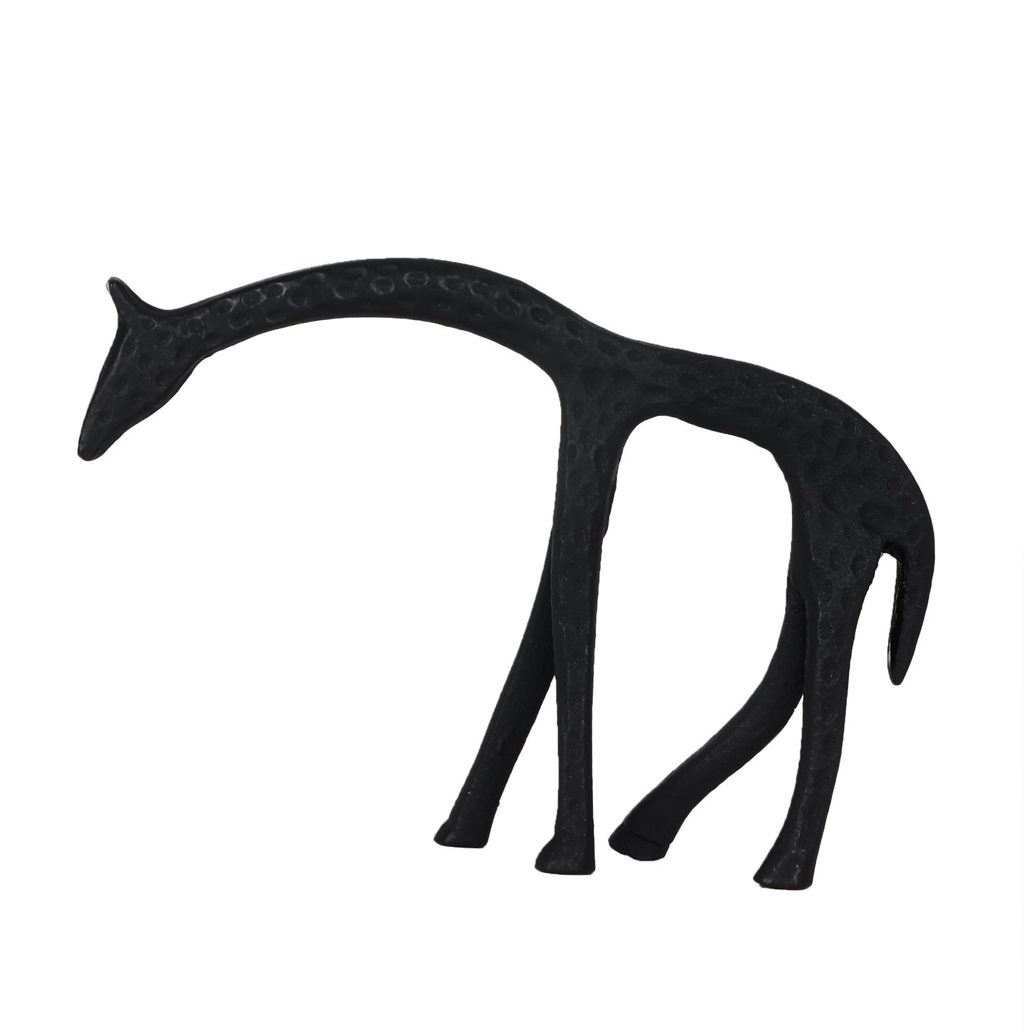 Minimal Giraffe Curve – Zwart Aluminium 16,5x11 cm
