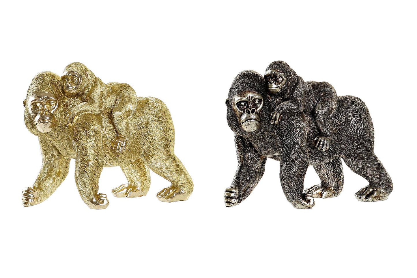 Gorillabeeld met Baby Aapje – Goud of Zwartzilver – Krokomingo