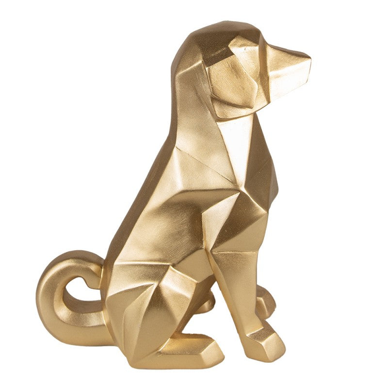 Geometrisch Hondenbeeld Goud