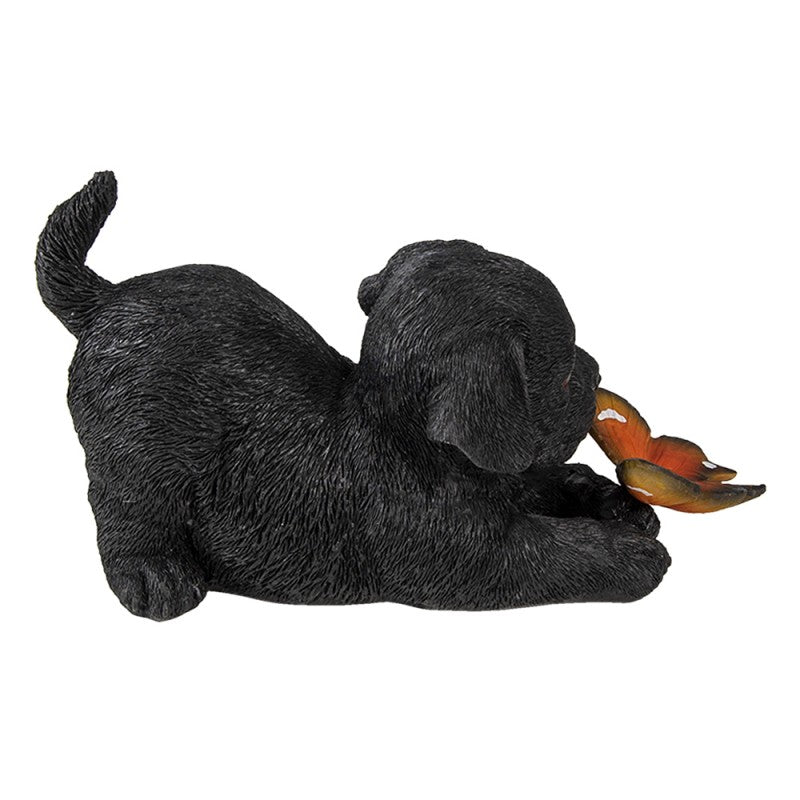 Hund mit Schmetterlingsfigur – Polyresin-Dekor