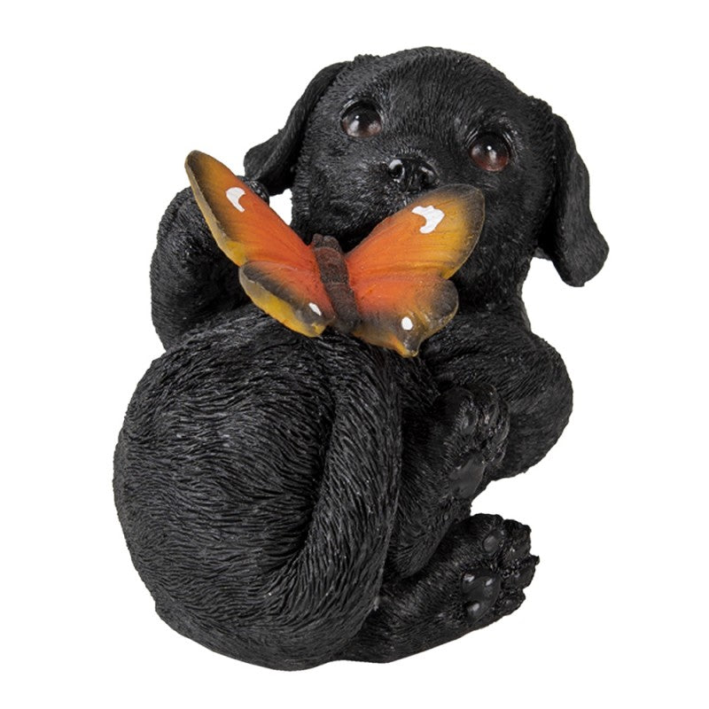 Hond met Vlinder Beeldje – Polyresin Decor