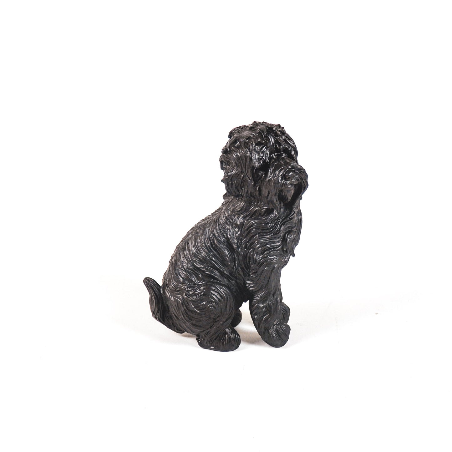 Zwart Labradoodle Beeld – 16 × 10,5 × 23,5 cm