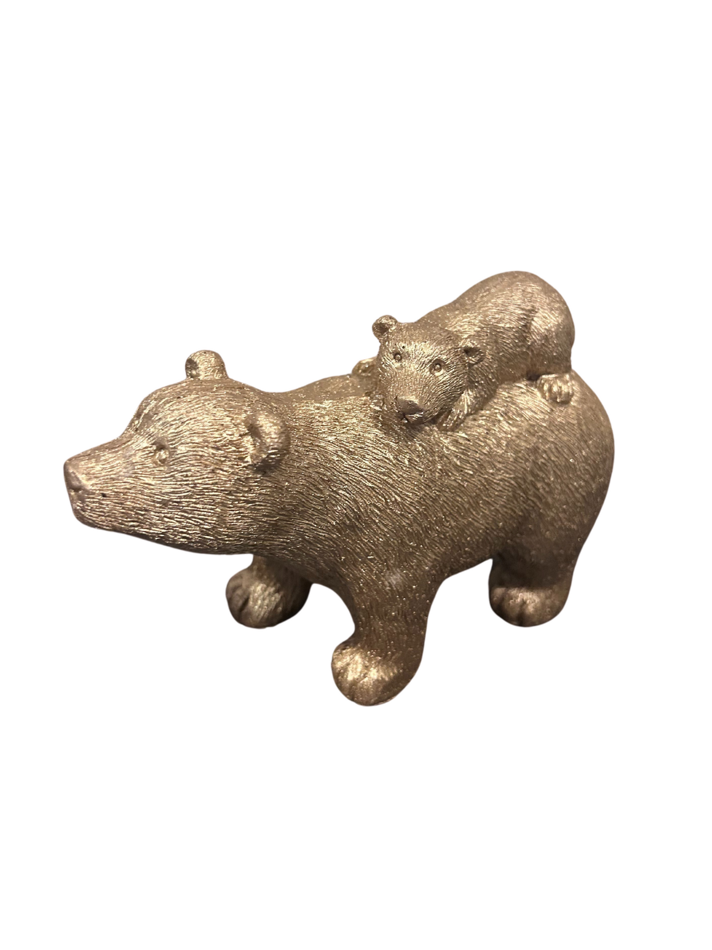 Gouden IJsbeer met Welp – Beeldje