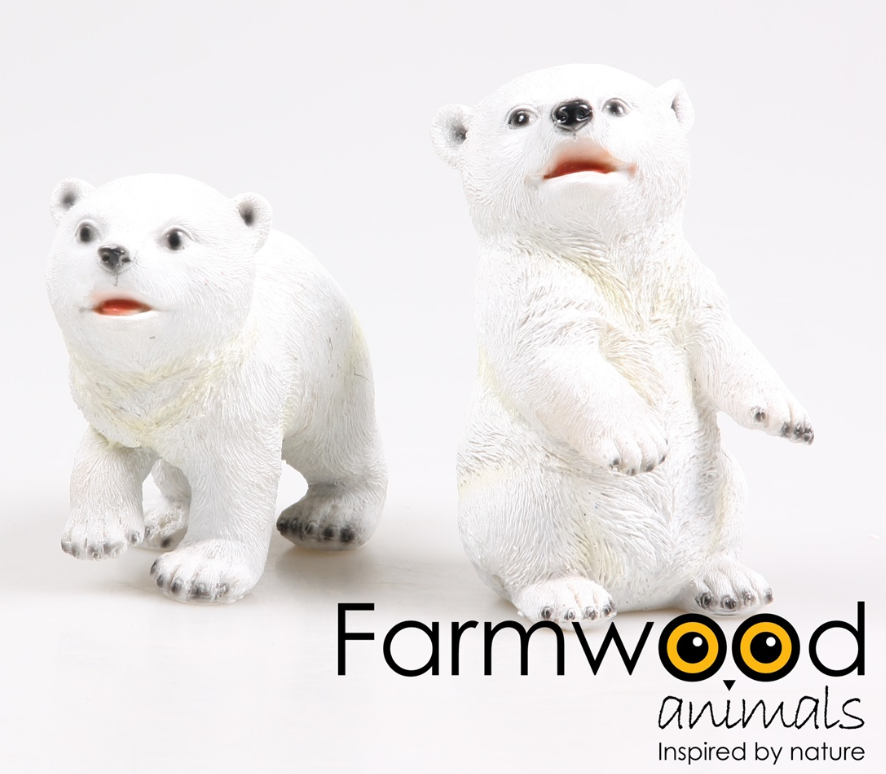 IJsbeer beeld polystone 15 cm – winter woondecoratie dieren