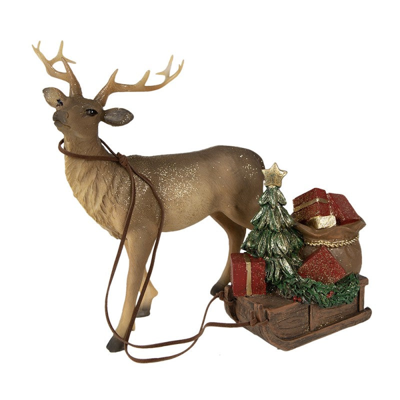 Rendier met Slee – Kerstdecoratie