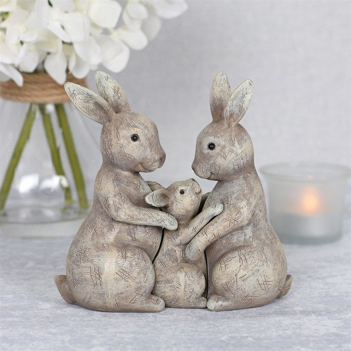 Cute Rabbit Family Figurine – Loose Polystone Figurines