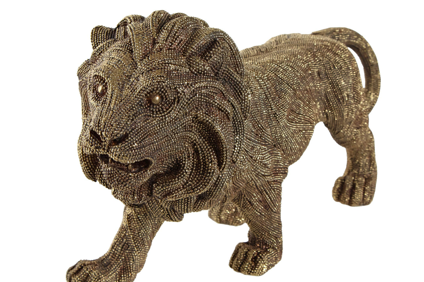 Goldene Löwenstatue – Dekoratives & cooles Design
