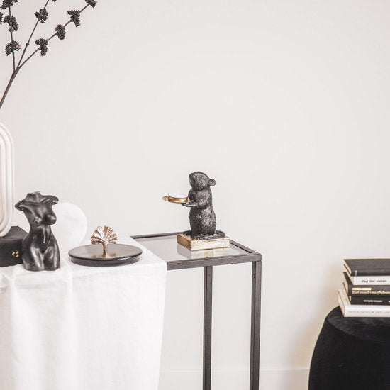 Muis Kandelaar Zwart & Goud – Luxe Dierensculptuur