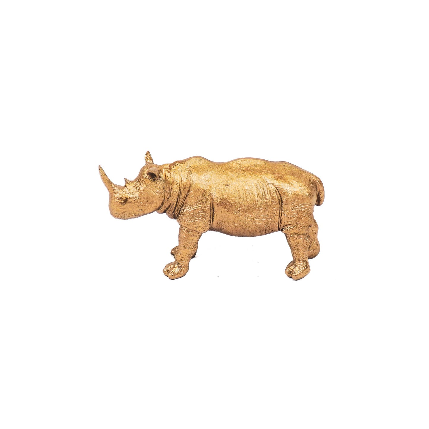 Gouden Neushoorn Beeld – 16 cm