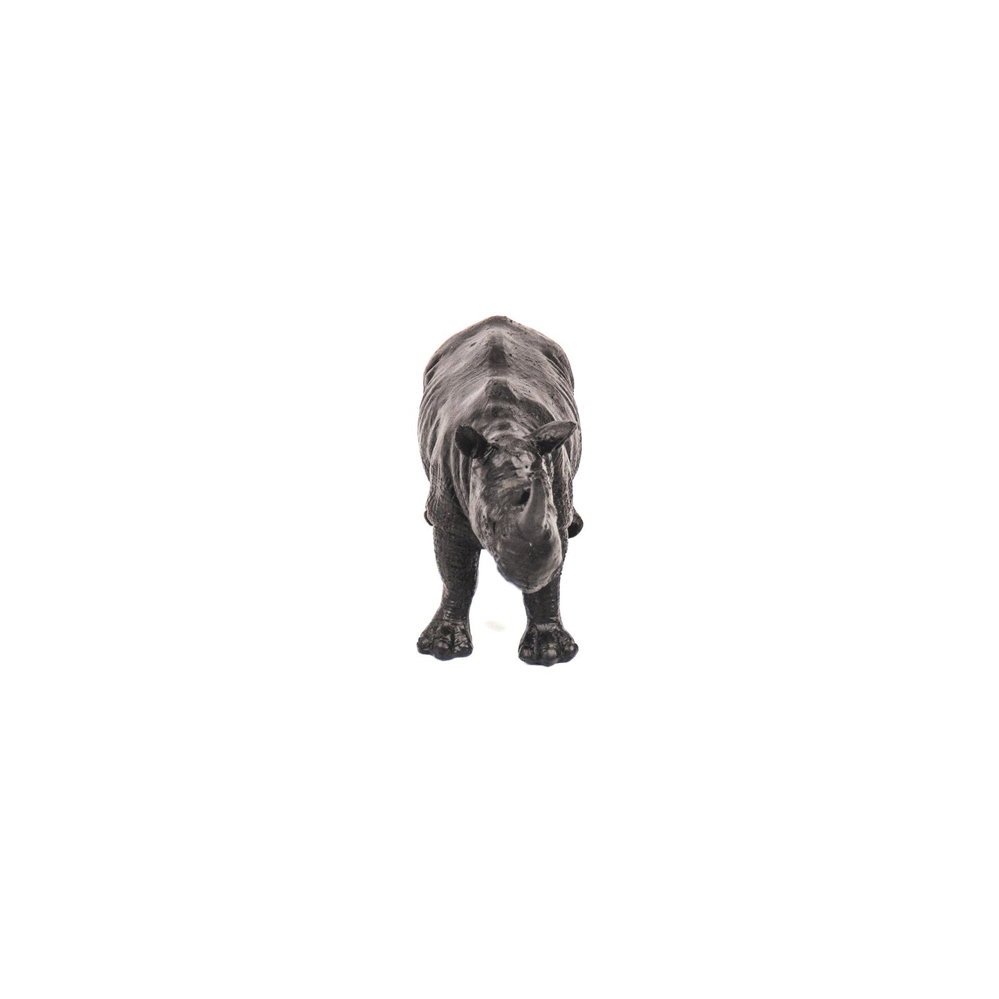 Schwarze Nashornstatue – Luxus-Wohndekor