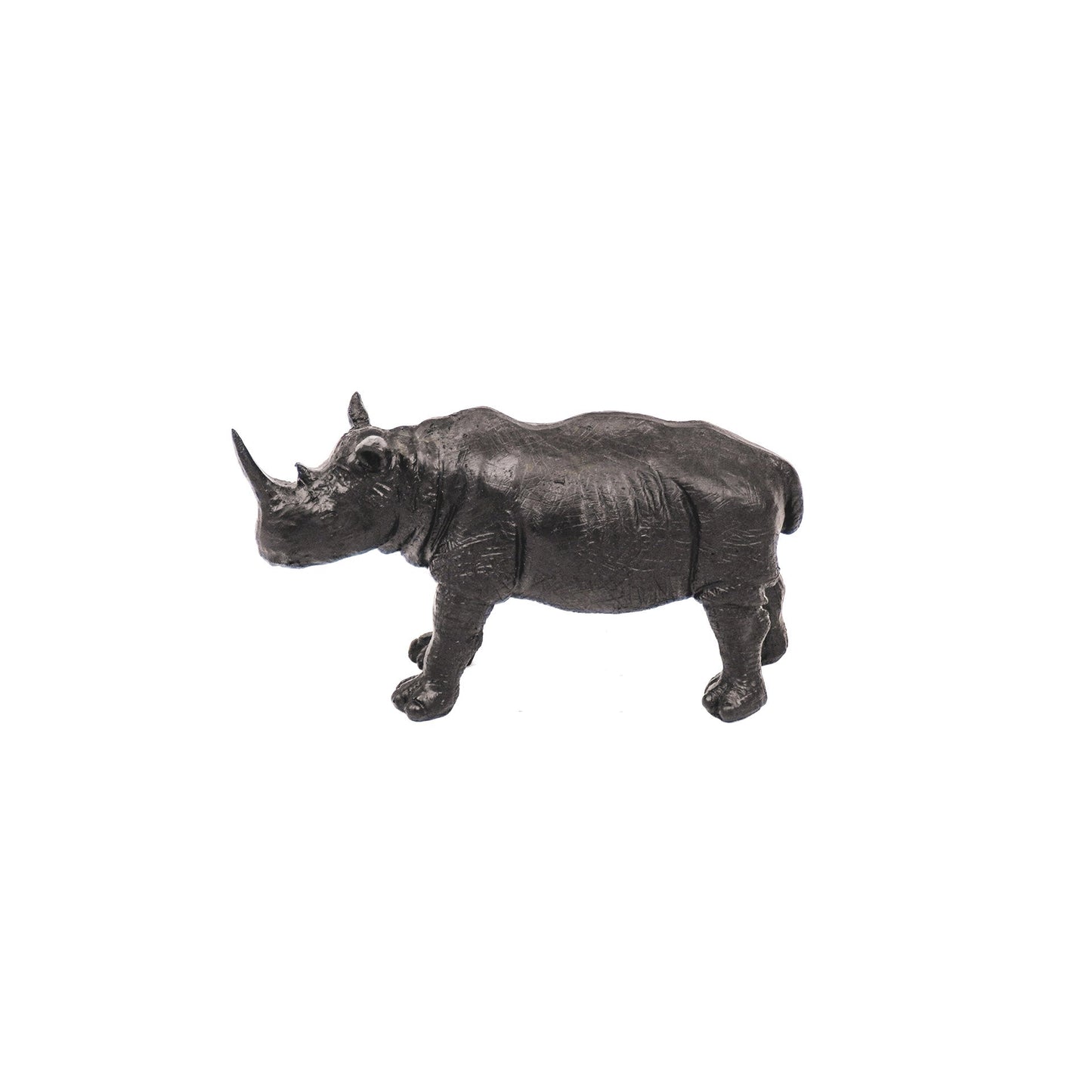 Schwarze Nashornstatue – Luxus-Wohndekor