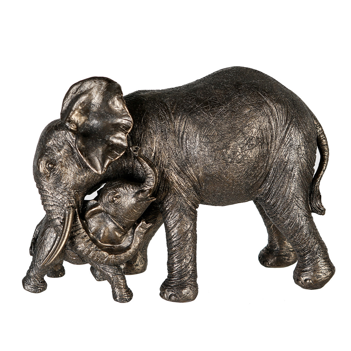 Elefantenstatuen Grau-Gold – 3 lose Varianten