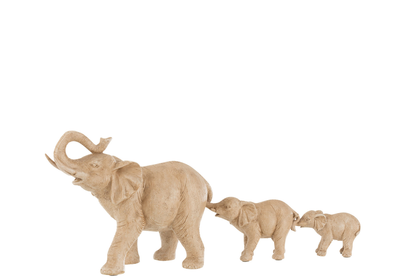 Set van 3 Olifantenbeelden – Beige & Elegant