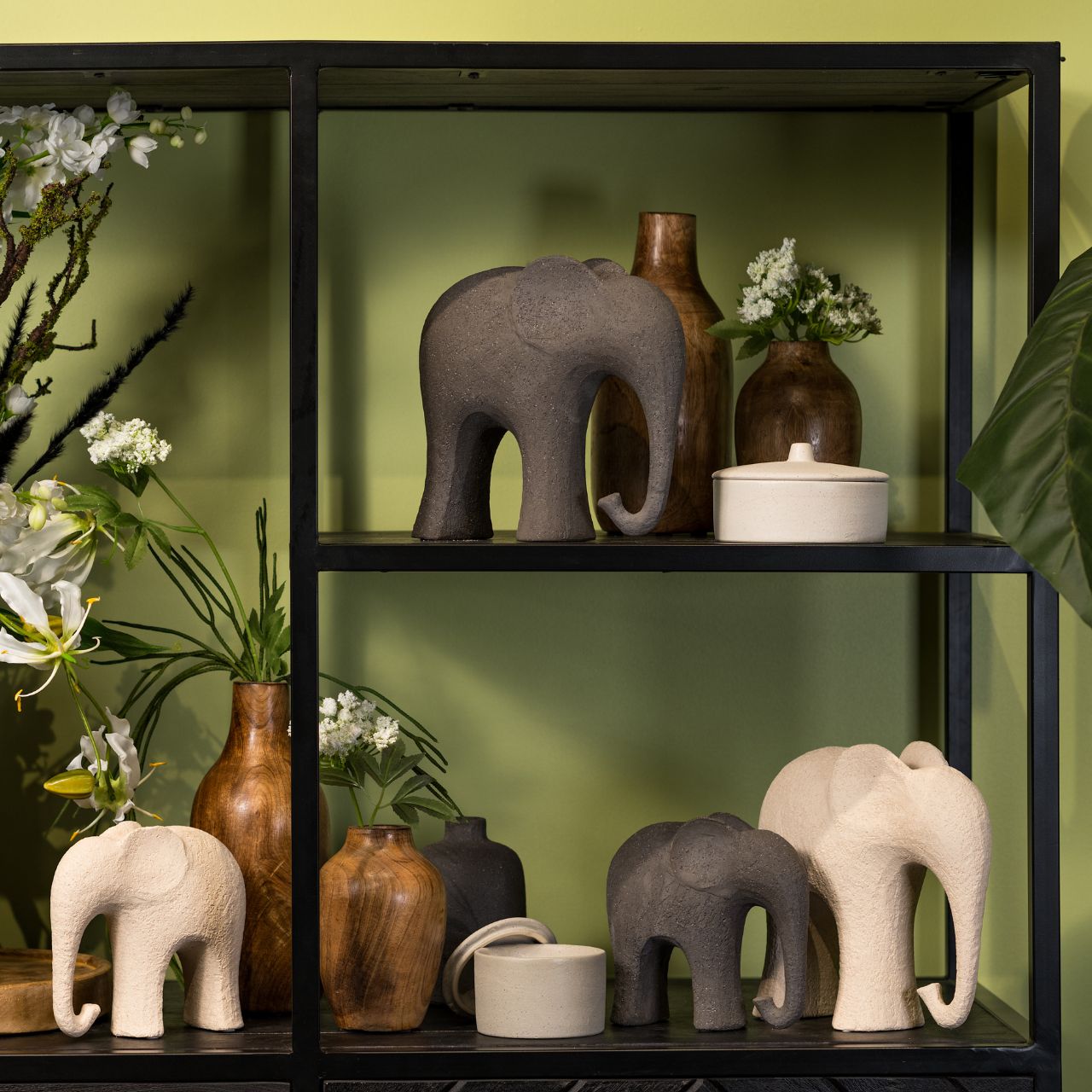 Ceramic Elephant Statue – 2 Colors, 2 Sizes