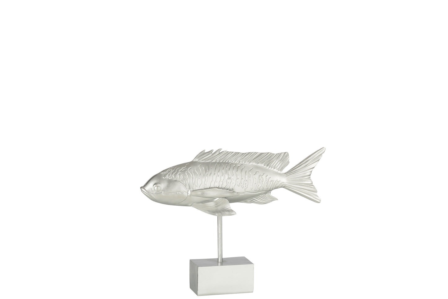 Tropische Vis Beeld Zilverkleurig – 33 cm