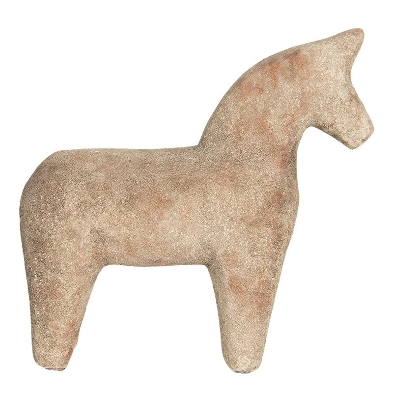 Keramik-Pferdestatue – Braun/Beige & Authentisch (21 cm)
