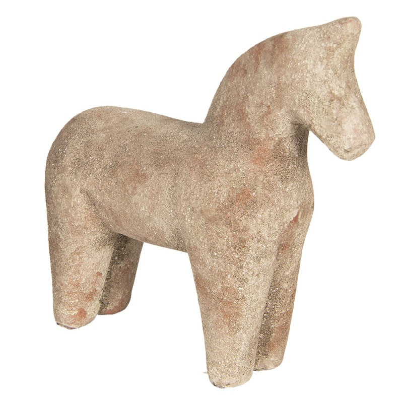 Keramik-Pferdestatue – Braun/Beige & Authentisch (21 cm)