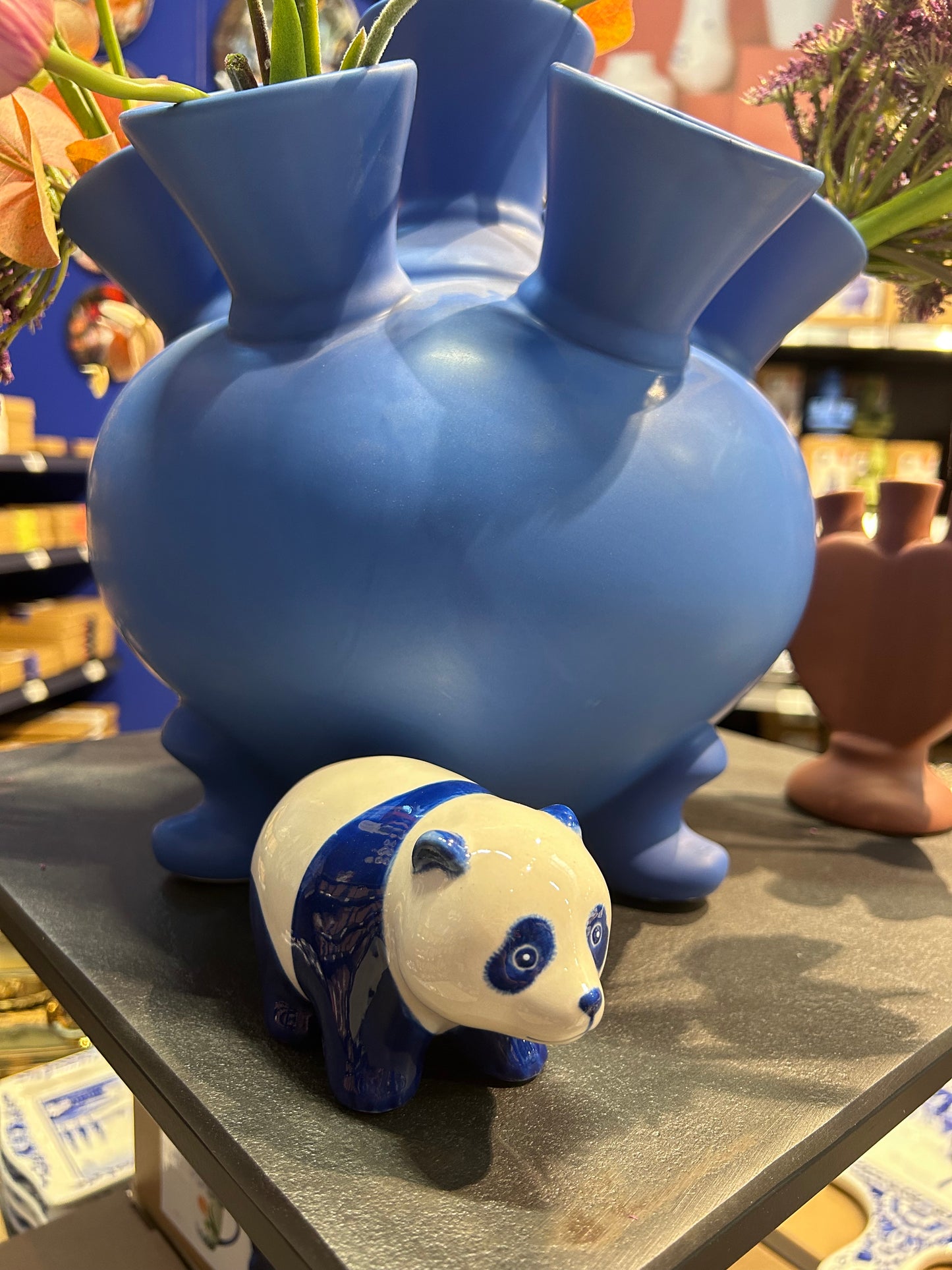 Delfter Blaue Panda-Statue