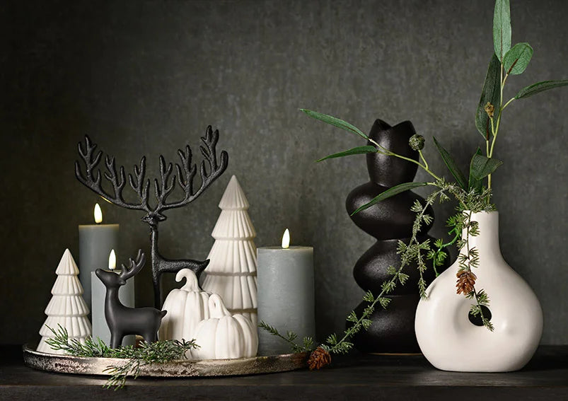 Zwart Rendier Beeld 17 cm – Kerstdecoratie & Woonaccessoire