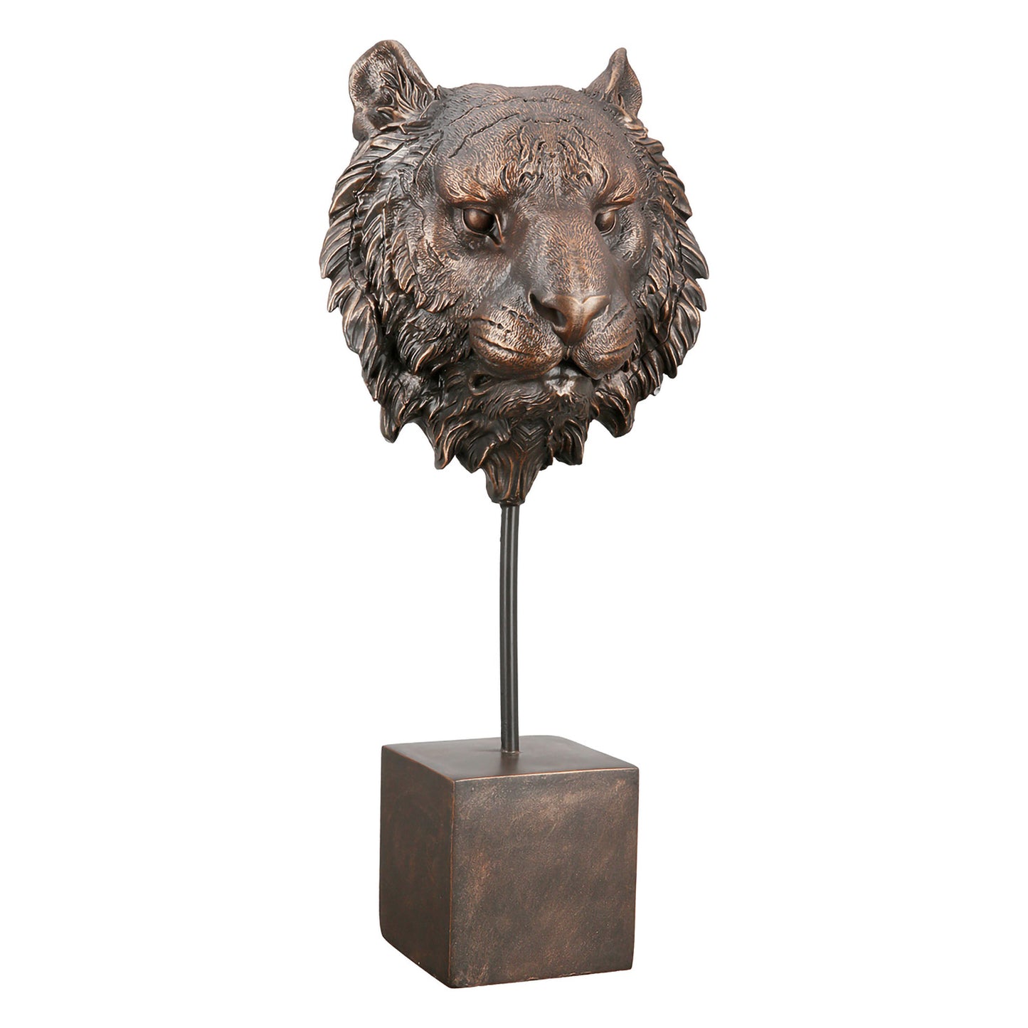 Löwenskulptur – Harz in Antikbronzeoptik